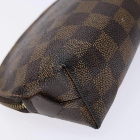 LOUIS VUITTON Damier Ebene Pochette Cosmetic PM Pouch N47516 LV Auth 138275 - Picture 4 of 16